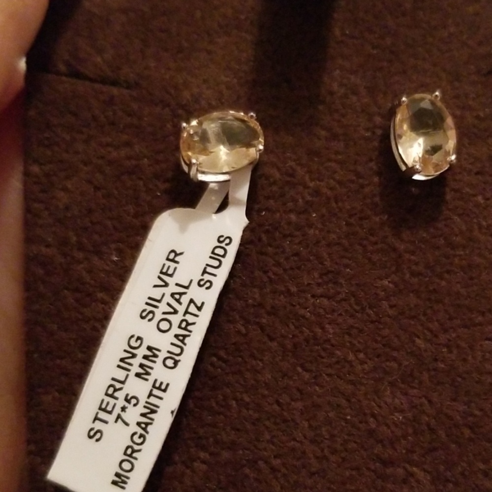 🆕️🆕️Sterling silver morganite quartz